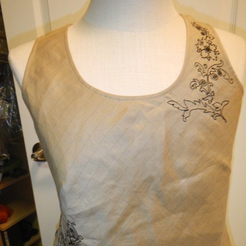 Linen/silk dress top